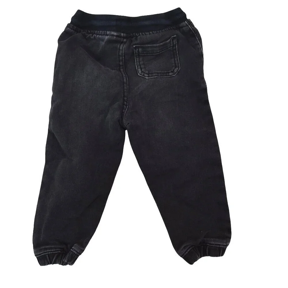 OshKosh B'gosh Faded Black Baby Jogger Jeans 18M Black Denim Pull-On Pants